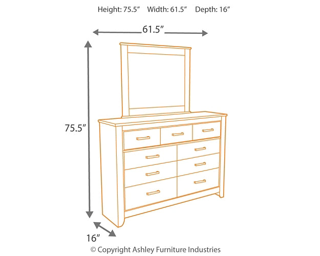 Zelen Full Panel Headboard with Mirrored Dresser JB's Furniture  Home Furniture, Home Decor, Furniture Store