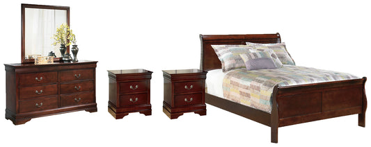 Alisdair Full Sleigh Bed with Mirrored Dresser and 2 Nightstands JB's Furniture  Home Furniture, Home Decor, Furniture Store