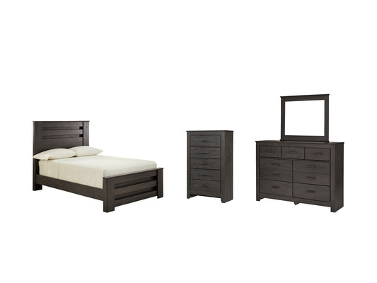 Brinxton Full Panel Bed with Mirrored Dresser and Chest JB's Furniture  Home Furniture, Home Decor, Furniture Store