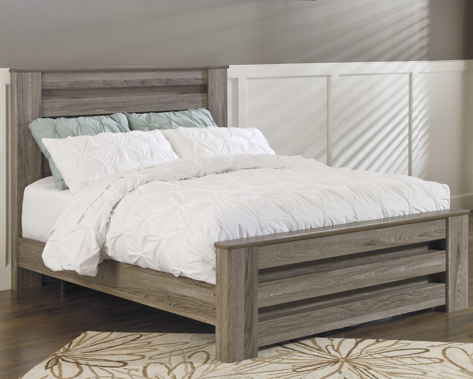 Zelen Queen Panel Bed with Mirrored Dresser JB's Furniture  Home Furniture, Home Decor, Furniture Store