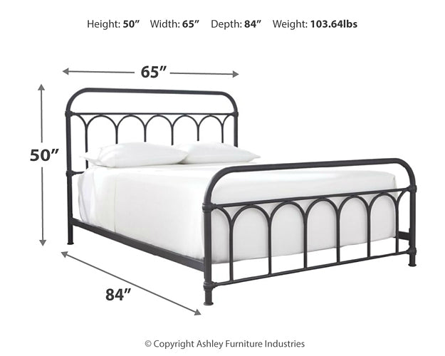 Nashburg Queen Metal Bed with Mattress JB's Furniture Furniture, Bedroom, Accessories