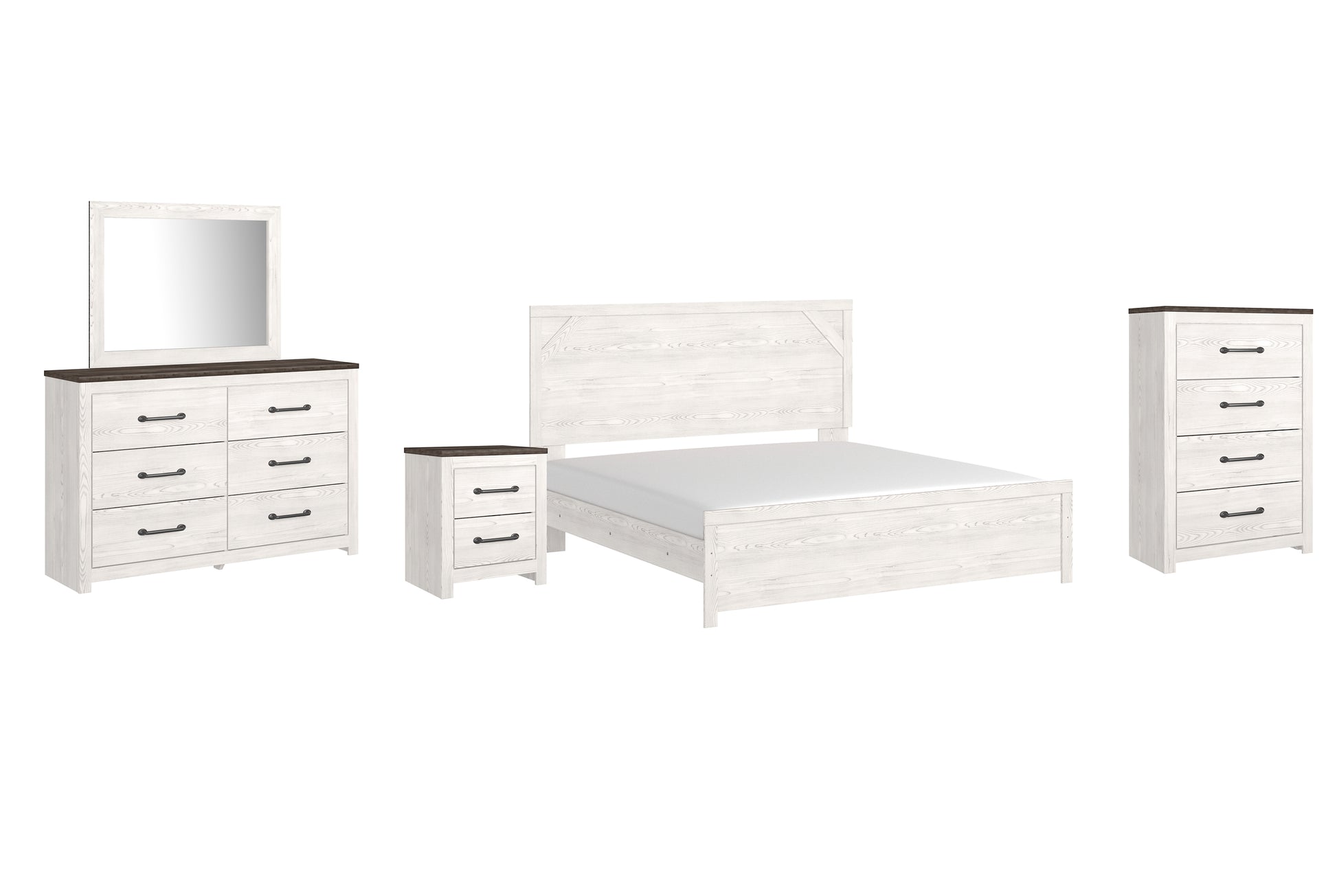 Gerridan King Panel Bed with Mirrored Dresser, Chest and Nightstand JB's Furniture  Home Furniture, Home Decor, Furniture Store