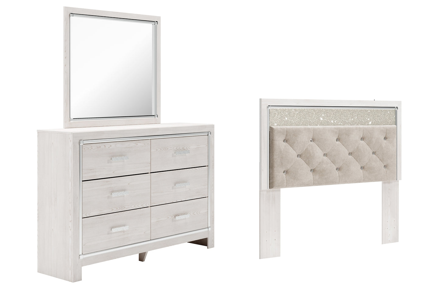 Altyra Queen Panel Headboard with Mirrored Dresser JB's Furniture  Home Furniture, Home Decor, Furniture Store