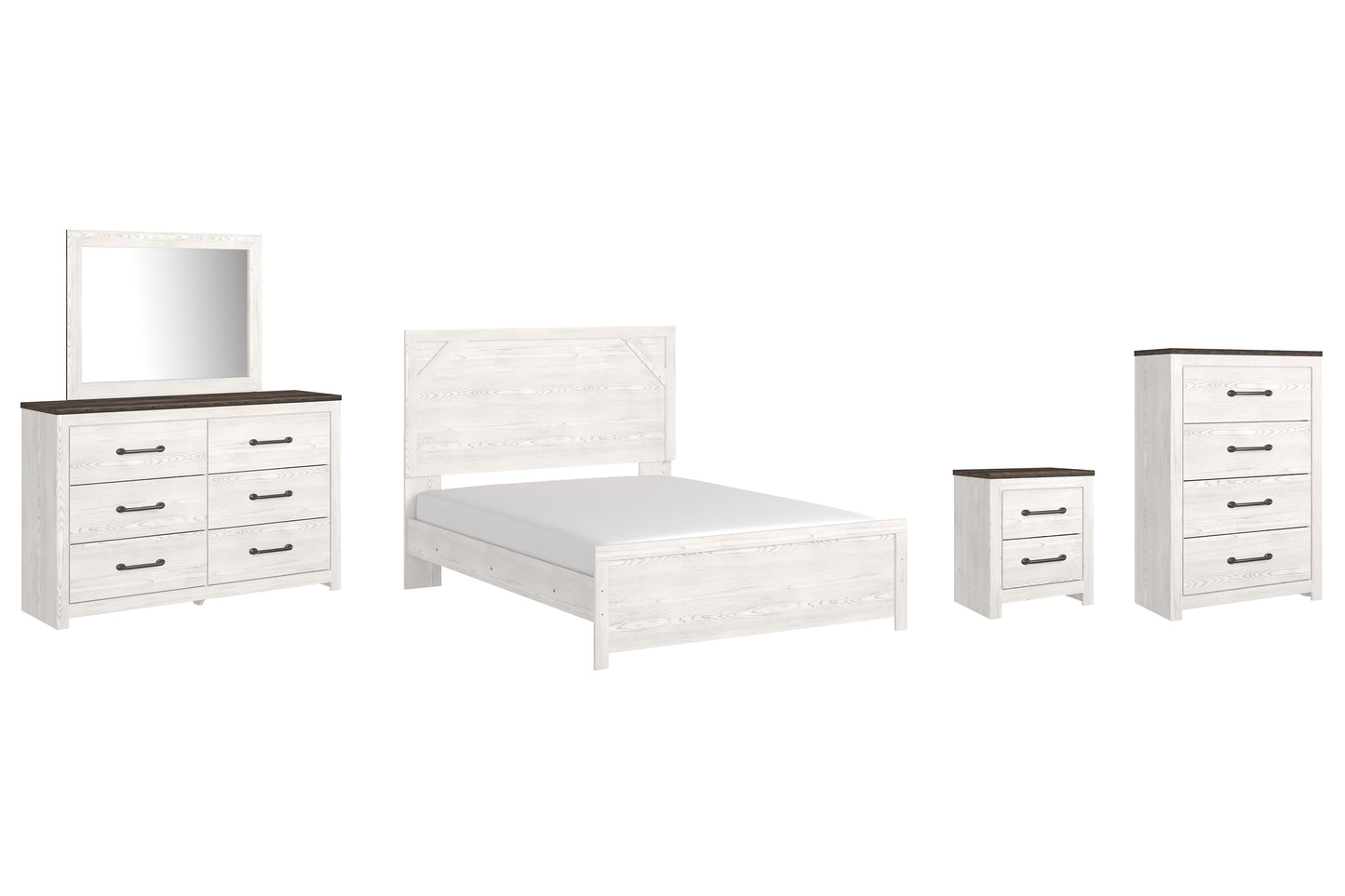 Gerridan Queen Panel Bed with Mirrored Dresser, Chest and Nightstand JB's Furniture  Home Furniture, Home Decor, Furniture Store