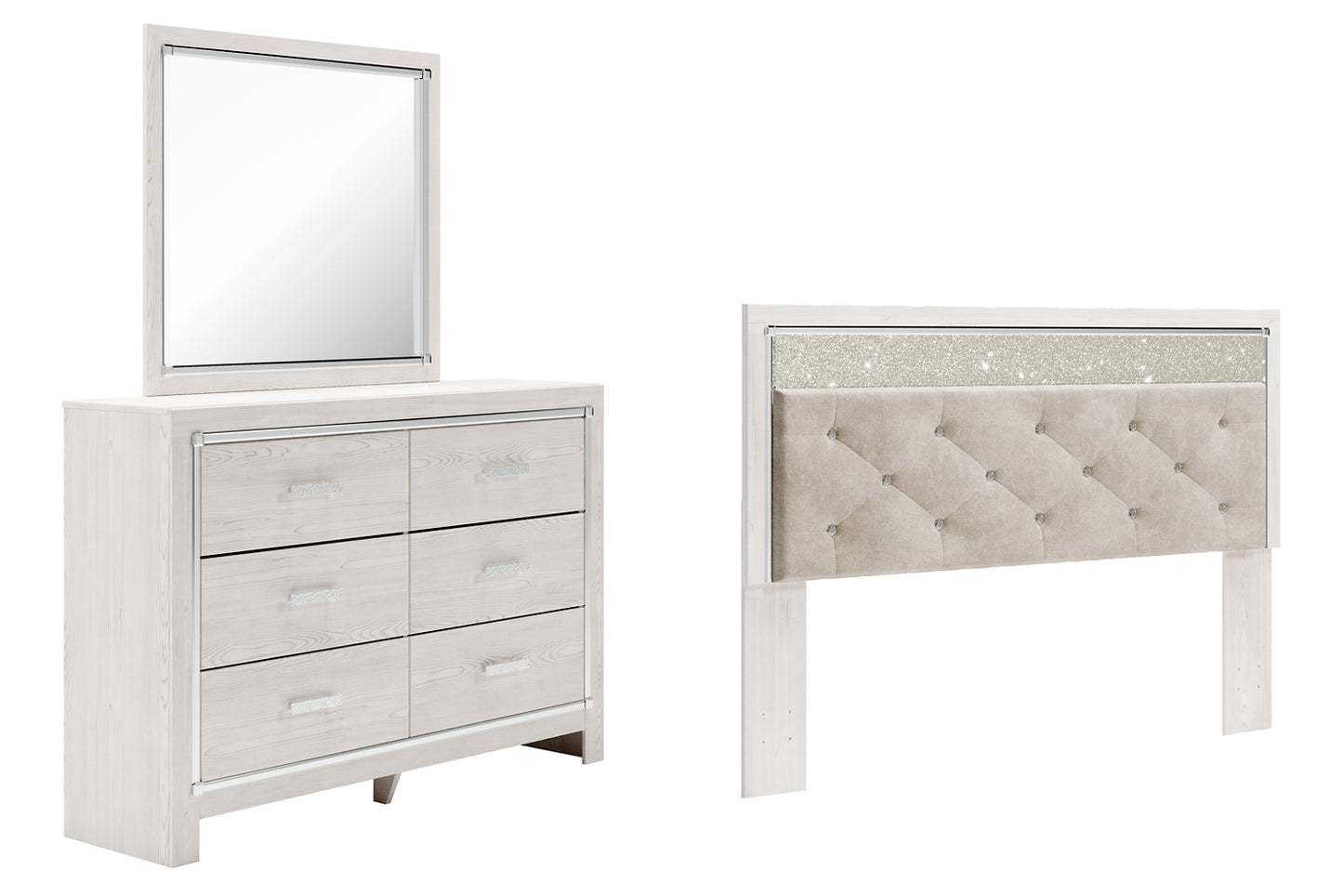 Altyra King Panel Headboard with Mirrored Dresser JB's Furniture  Home Furniture, Home Decor, Furniture Store