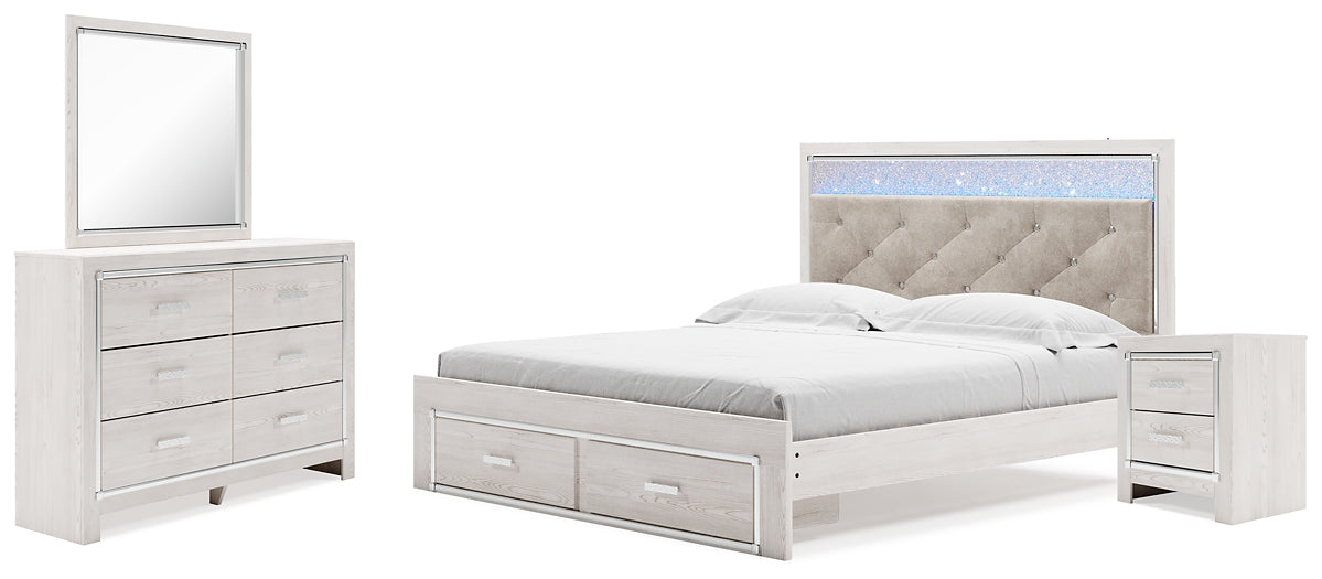 Altyra King Upholstered Storage Bed with Mirrored Dresser and Nightstand JB's Furniture  Home Furniture, Home Decor, Furniture Store