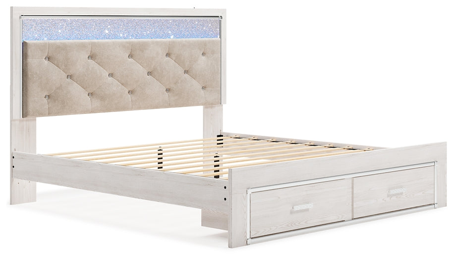 Altyra King Upholstered Storage Bed with Mirrored Dresser and Nightstand JB's Furniture  Home Furniture, Home Decor, Furniture Store