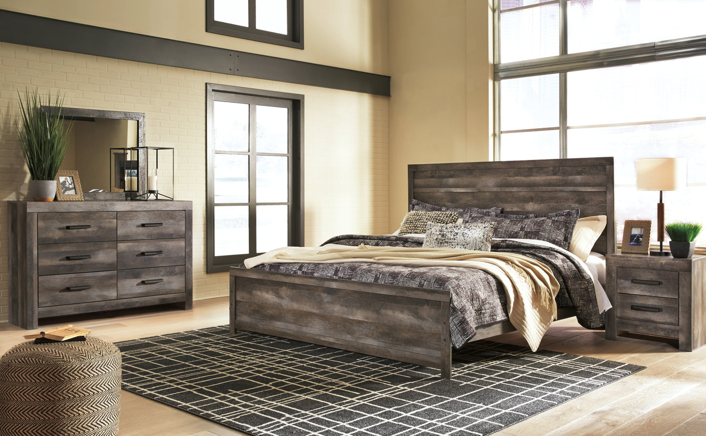 Wynnlow King Panel Bed with Mirrored Dresser and Nightstand JB's Furniture  Home Furniture, Home Decor, Furniture Store