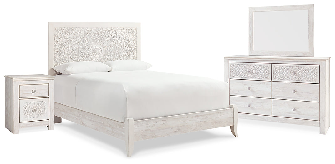 Paxberry Queen Panel Bed with Mirrored Dresser and Nightstand JB's Furniture  Home Furniture, Home Decor, Furniture Store