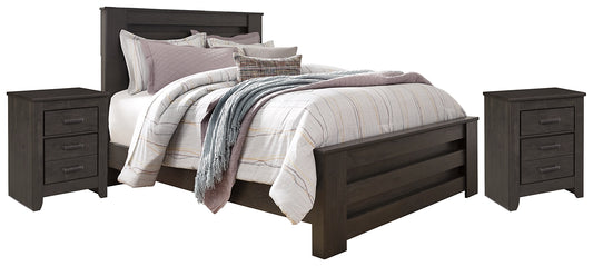 Brinxton Queen Panel Bed with 2 Nightstands JB's Furniture  Home Furniture, Home Decor, Furniture Store