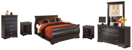 Huey Vineyard Queen Sleigh Bed with Mirrored Dresser, Chest and 2 Nightstands JB's Furniture  Home Furniture, Home Decor, Furniture Store