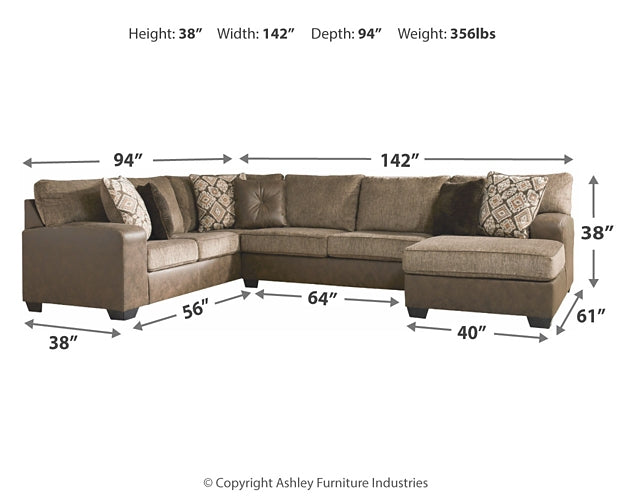 Abalone 3-Piece Sectional with Ottoman JB's Furniture  Home Furniture, Home Decor, Furniture Store