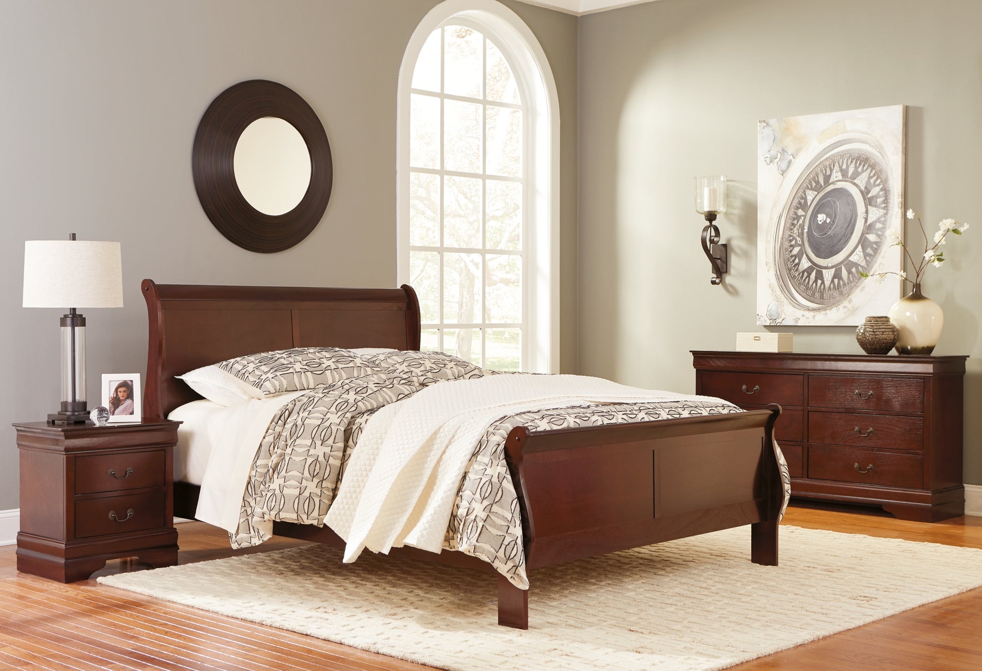 Alisdair Queen Sleigh Bed with Mirrored Dresser JB's Furniture  Home Furniture, Home Decor, Furniture Store