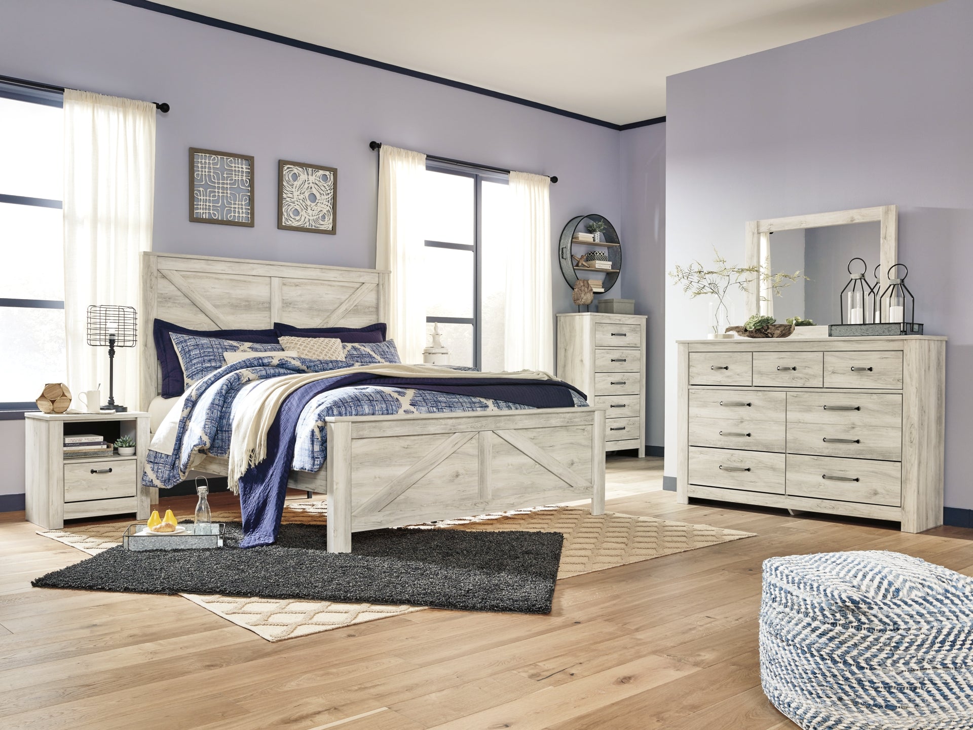 Bellaby King Crossbuck Panel Bed with Dresser JB's Furniture  Home Furniture, Home Decor, Furniture Store