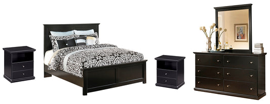 Maribel Queen Panel Bed with Mirrored Dresser and 2 Nightstands JB's Furniture  Home Furniture, Home Decor, Furniture Store