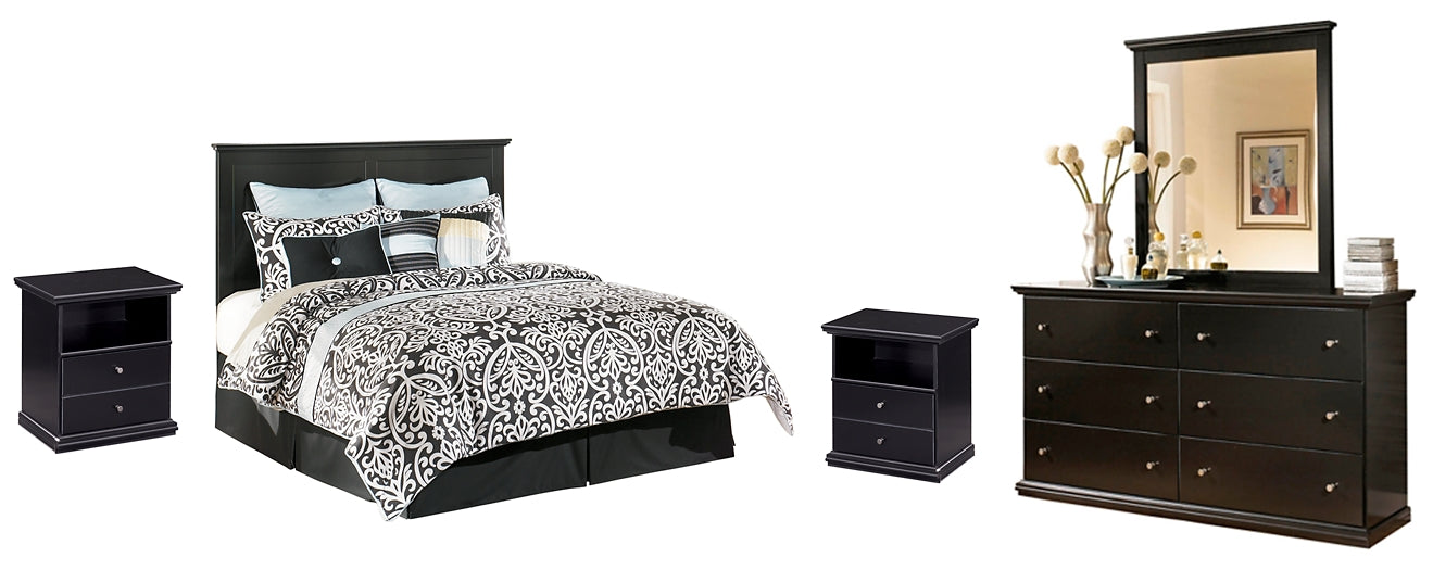 Maribel King/California King Panel Headboard with Mirrored Dresser and 2 Nightstands JB's Furniture  Home Furniture, Home Decor, Furniture Store