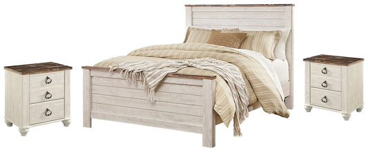 Willowton Queen Panel Bed with 2 Nightstands JB's Furniture  Home Furniture, Home Decor, Furniture Store