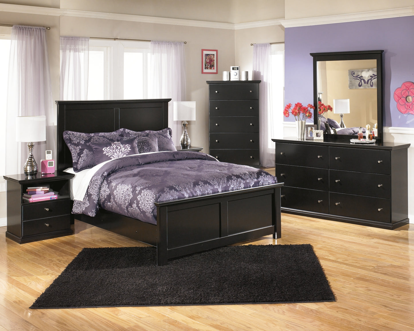 Maribel King Panel Bed with Mirrored Dresser and 2 Nightstands JB's Furniture  Home Furniture, Home Decor, Furniture Store