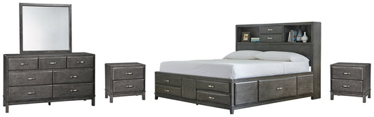 Caitbrook Queen Storage Bed with 8 Storage Drawers with Mirrored Dresser and 2 Nightstands JB's Furniture  Home Furniture, Home Decor, Furniture Store