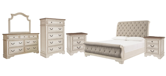 Realyn King Sleigh Bed with Mirrored Dresser, Chest and 2 Nightstands JB's Furniture  Home Furniture, Home Decor, Furniture Store