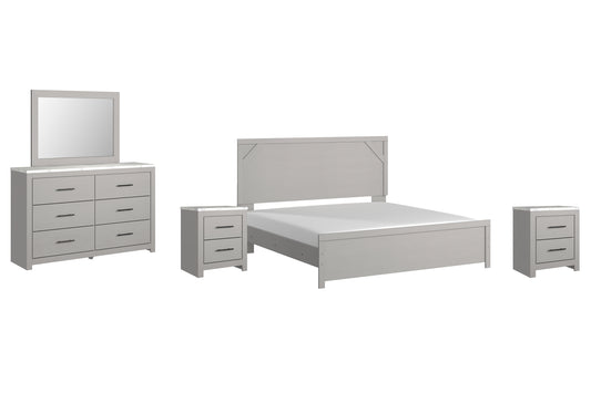 Cottonburg King Panel Bed with Mirrored Dresser and 2 Nightstands JB's Furniture  Home Furniture, Home Decor, Furniture Store