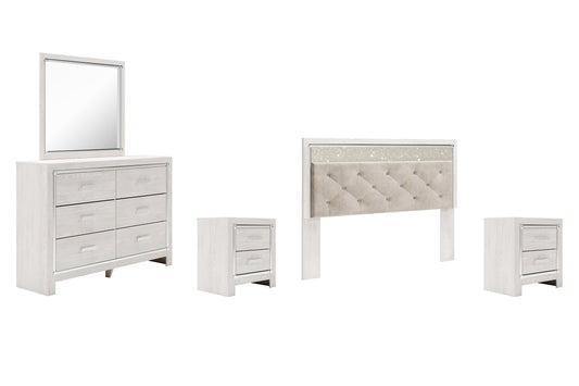 Altyra King Panel Headboard with Mirrored Dresser, Chest and 2 Nightstands JB's Furniture  Home Furniture, Home Decor, Furniture Store