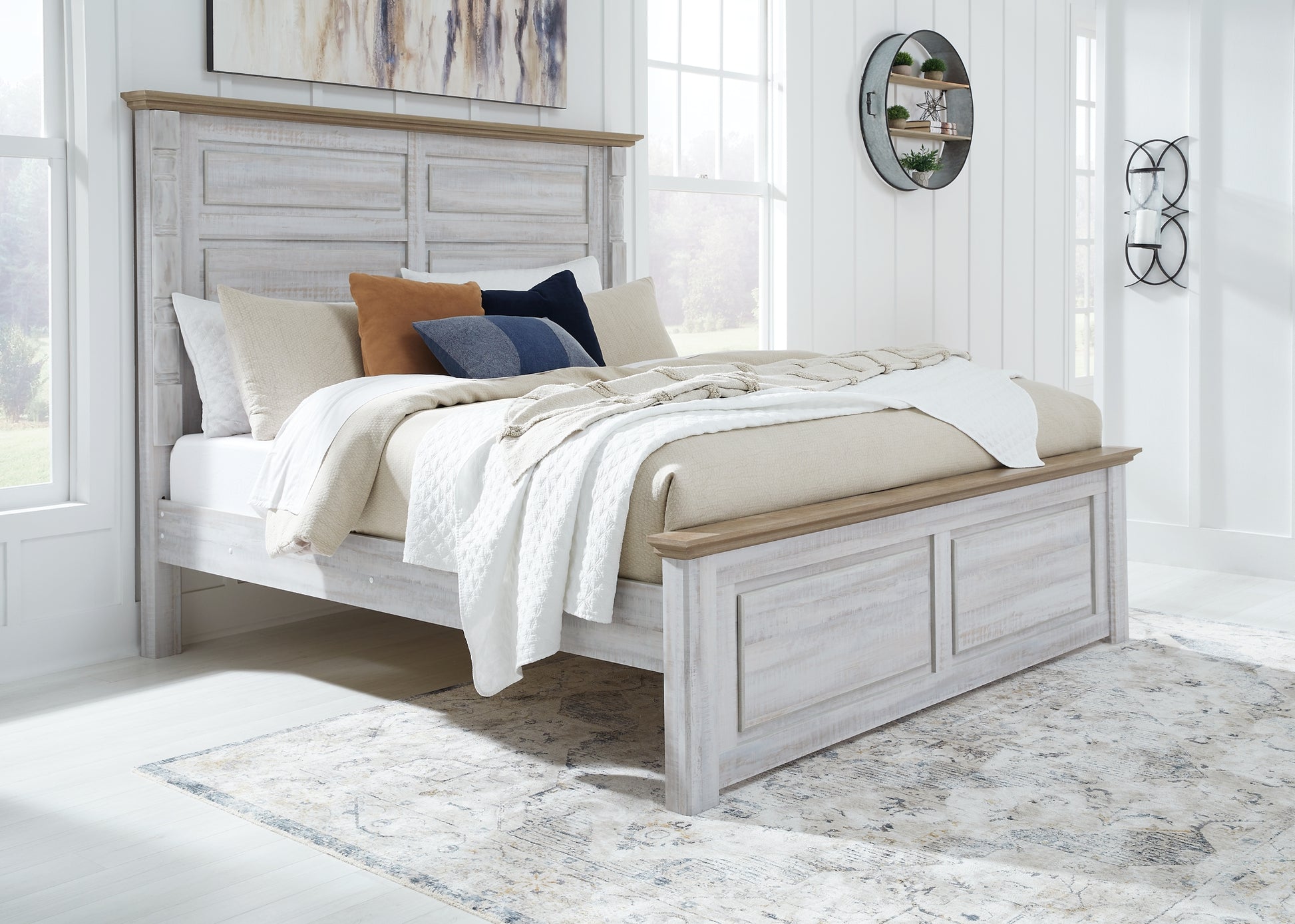 Haven Bay King Panel Bed with Mirrored Dresser and 2 Nightstands JB's Furniture  Home Furniture, Home Decor, Furniture Store