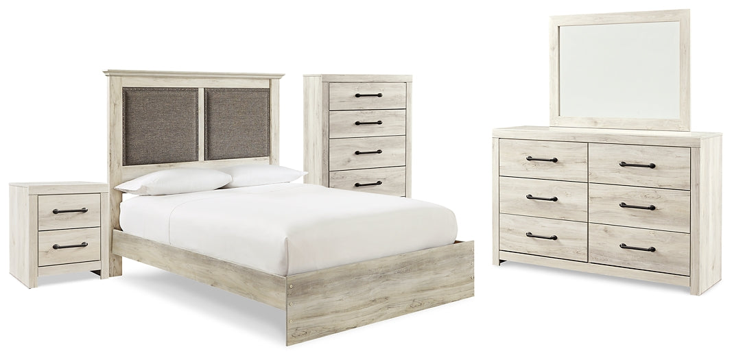 Cambeck Queen Upholstered Panel Bed with Mirrored Dresser, Chest and Nightstand JB's Furniture  Home Furniture, Home Decor, Furniture Store