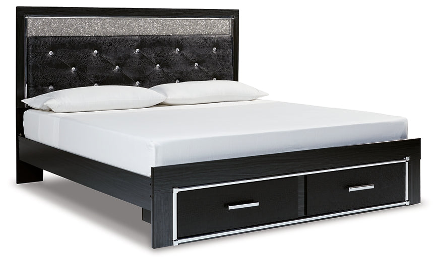 Kaydell King Upholstered Panel Storage Platform Bed with Mirrored Dresser JB's Furniture  Home Furniture, Home Decor, Furniture Store