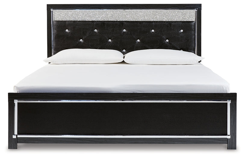 Kaydell King Upholstered Panel Platform Bed with Mirrored Dresser, Chest and 2 Nightstands JB's Furniture  Home Furniture, Home Decor, Furniture Store