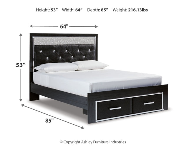 Kaydell Queen Upholstered Panel Storage Platform Bed with Mirrored Dresser and Chest JB's Furniture  Home Furniture, Home Decor, Furniture Store