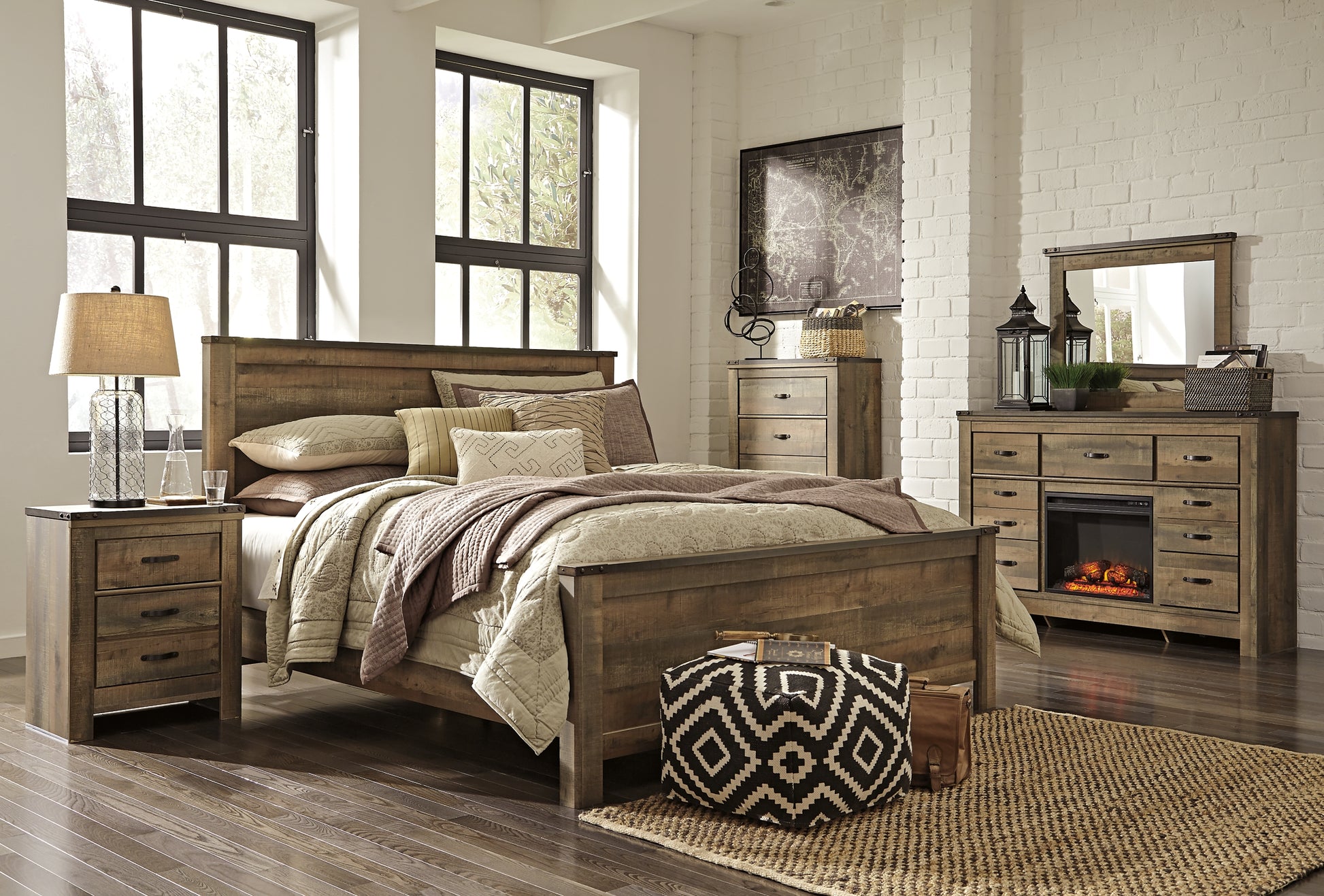 Trinell King Panel Bed with Dresser and Chest JB's Furniture  Home Furniture, Home Decor, Furniture Store