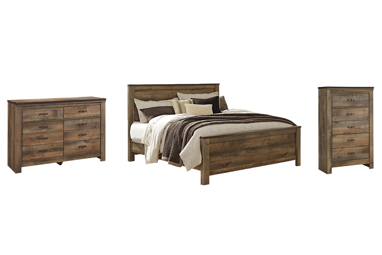 Trinell King Panel Bed with Dresser and Chest JB's Furniture  Home Furniture, Home Decor, Furniture Store