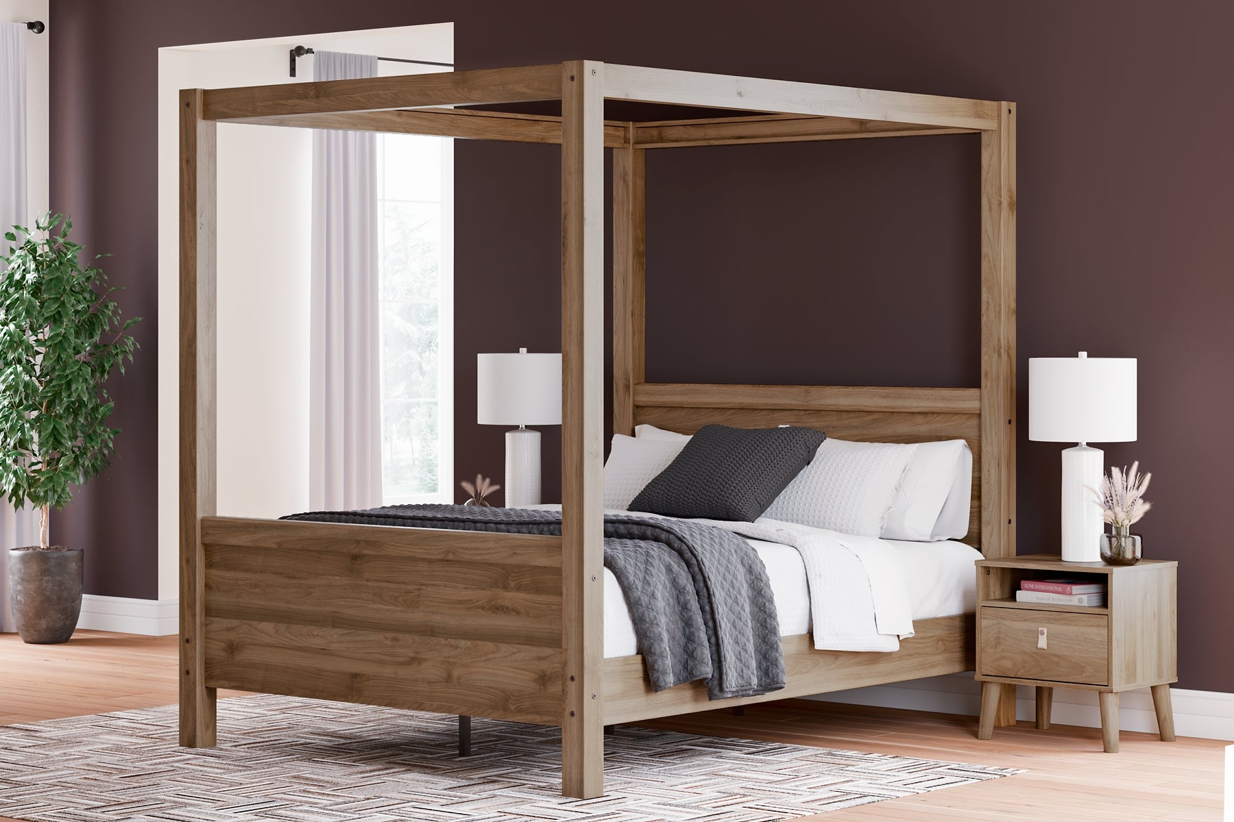 Aprilyn Queen Canopy Bed with Dresser JB's Furniture  Home Furniture, Home Decor, Furniture Store