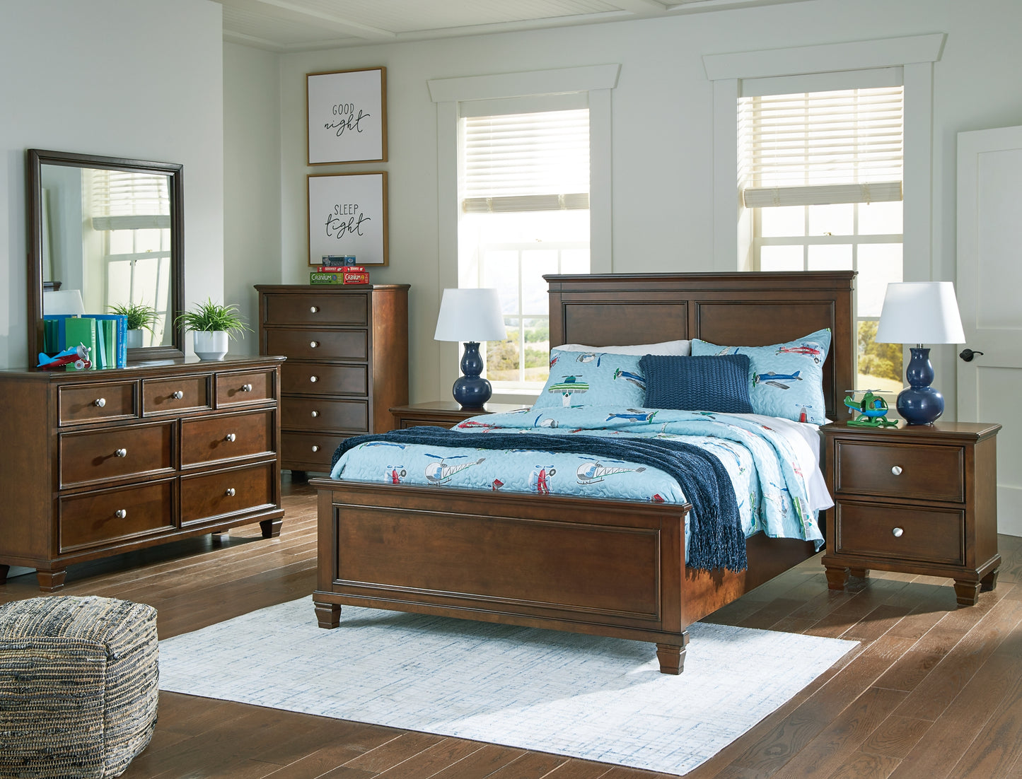 Danabrin Full Panel Bed with Mirrored Dresser and Chest JB's Furniture  Home Furniture, Home Decor, Furniture Store