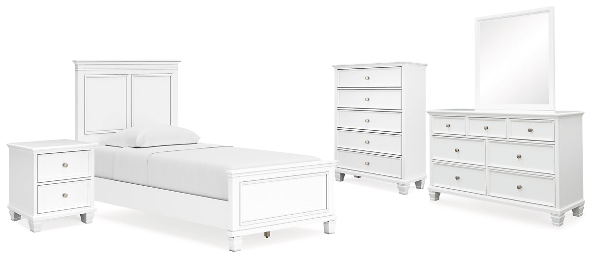 Fortman Twin Panel Bed with Mirrored Dresser, Chest and Nightstand JB's Furniture  Home Furniture, Home Decor, Furniture Store