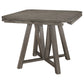 Athens Round 60-inch Drop Leaf Counter Dining Table Grey