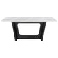 Osborne 72-inch Marble Top Dining Table Rustic Espresso