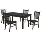 Marbrisa 5-piece Rectangular Dining Table Set Matte Black