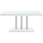 Brooklyn Rectangular 63-inch Dining Table White High Gloss