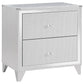 Larue 2-drawer Nightstand Silver