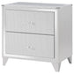 Larue 2-drawer Nightstand Silver