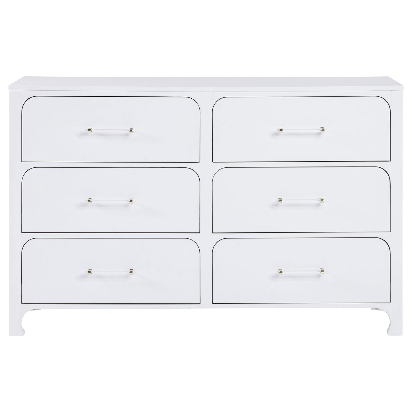 Anastasia 6-drawer Dresser Pearl White