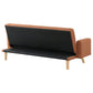 Kourtney Upholstered Tufted Convertible Sofa Bed Terracotta