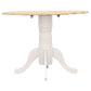 Allison Round 40-inch Drop Leaf Extension Dining Table White