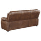 Ellington 3-piece Upholstered Padded Arm Sofa Set Dark Brown