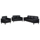 Ruth 3-piece Upholstered Track Arm Sofa Set Black