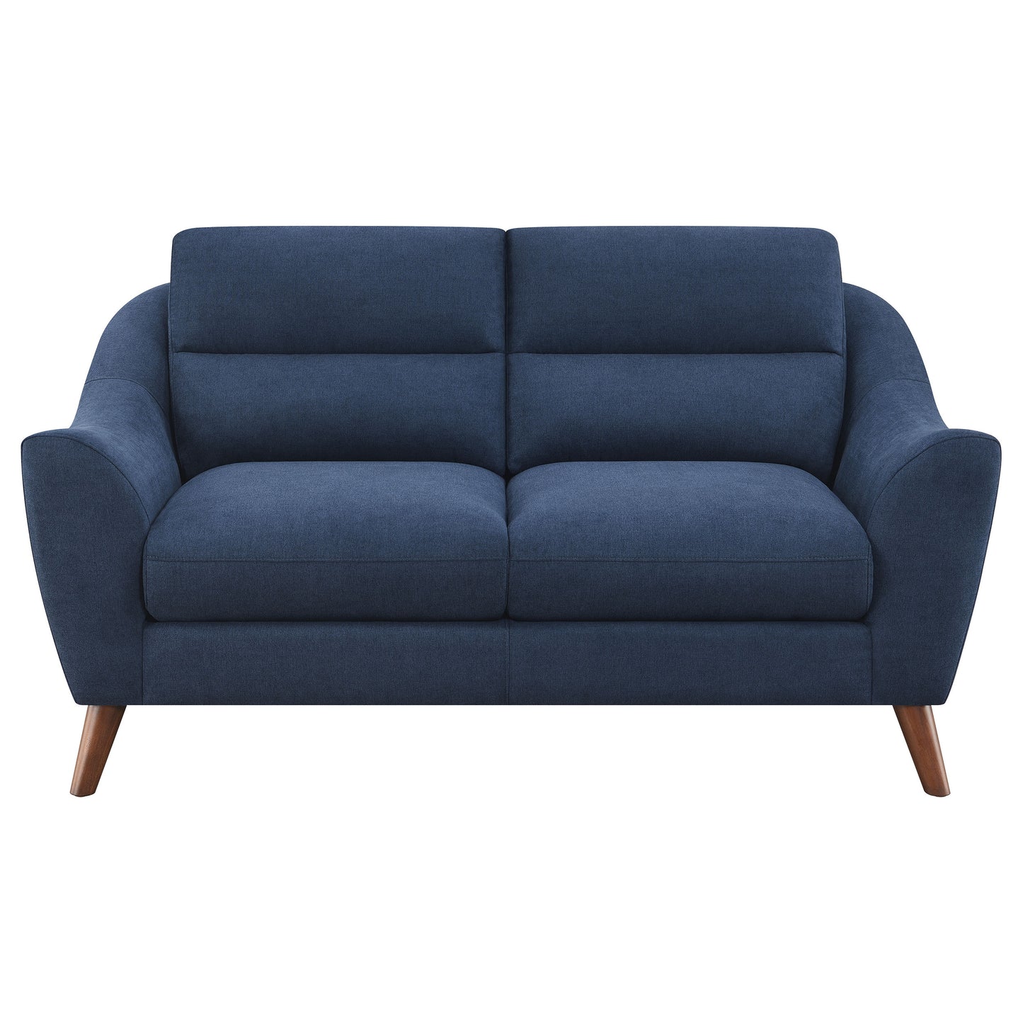 Gano 2-piece Upholstered Sloped Arm Sofa Set Navy Blue