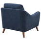 Gano Upholstered Sloped Arm Accent Chair Navy Blue