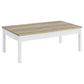 Stacie 3-piece Coffee Table Set Distressed Pine and White